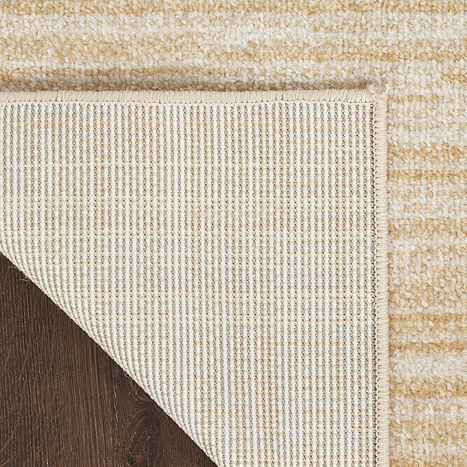 Nourison Home Essentials Indoor/Outdoor Ivory Gold 3' x 5' Area Rug, Easy Cleaning, Non Shedding, Bed Room, Living Room, Dining Room, Backyard, Deck, Patio (3x5)