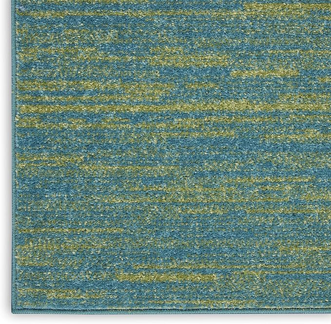 Nourison Home Essentials Solid Contemporary Blue Green 4' X 6' Area Rug , 4' X 6'