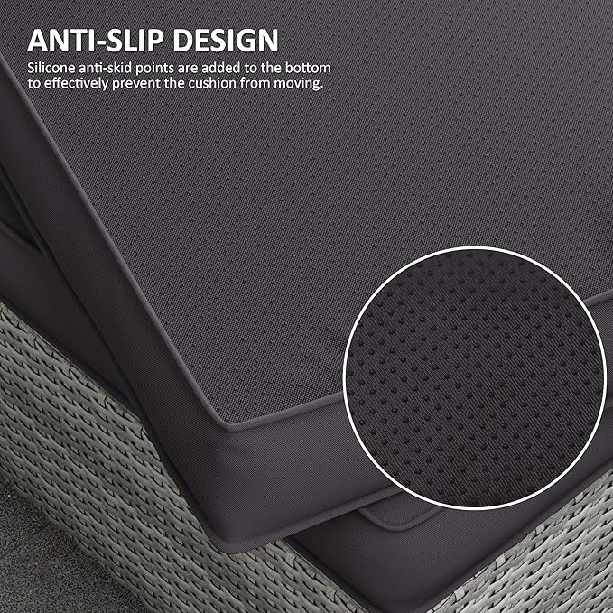 14 Pcs Outdoor Cushion Covers Patio Cushion Slipcovers Replacement Splash Proof with Zipper for Outdoor Furniture, Patio Sofa Couch 3 Sizes, Covers Only