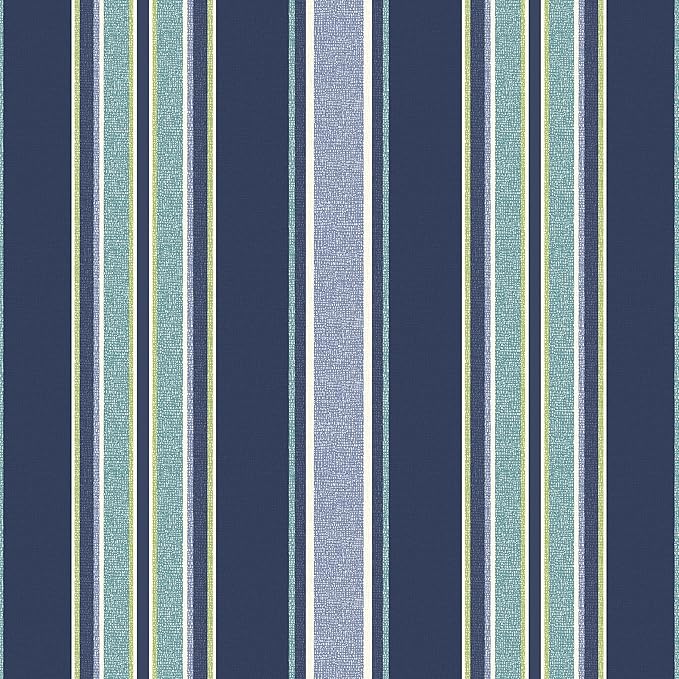 Arden Outdoor Deep Seat Cushion Set, 24 in x 24 in, Weather-Proof, Rain-Proof, Fade Resistant Patio Cushion for Chair, Sofa, and Couch Sapphire Aurora Blue Stripe