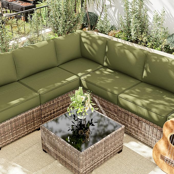 14 Pcs Outdoor Cushion Slipcovers Outdoor Patio Cushion Covers Replacement Waterproof with Zipper for Outdoor Furniture, Patio Sofa Couch 3 Sizes, Covers Only