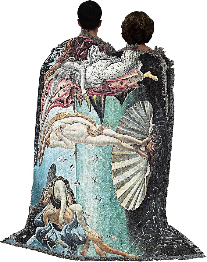 Pure Country Weavers Birth of Venus Blanket by Sandro Botticelli - Fine Art Gift Tapestry Throw Woven from Cotton - Made in The USA (72x54)