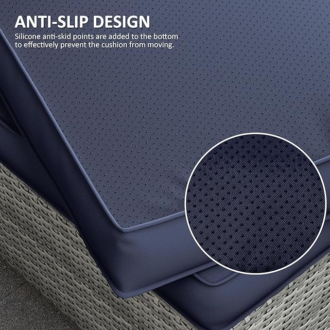 14 Pcs Outdoor Cushion Covers Patio Cushion Slipcovers Replacement Splash Proof with Zipper for Outdoor Furniture, Patio Sofa Couch 3 Sizes, Covers Only