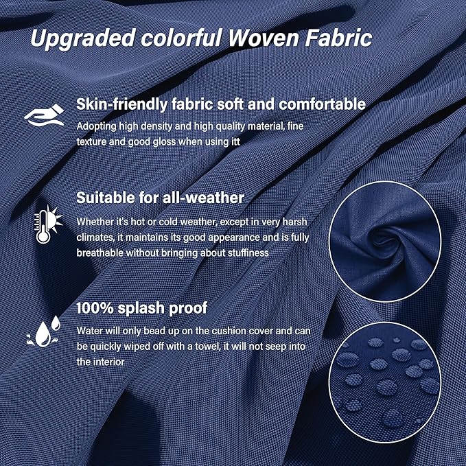14 Pcs Outdoor Cushion Covers Patio Cushion Slipcovers Replacement Splash Proof with Zipper for Outdoor Furniture, Patio Sofa Couch 3 Sizes, Covers Only