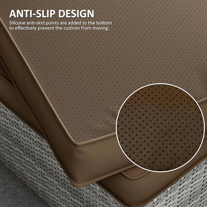 14 Pcs Outdoor Cushion Covers Patio Cushion Slipcovers Replacement Splash Proof with Zipper for Outdoor Furniture, Patio Sofa Couch 3 Sizes, Covers Only