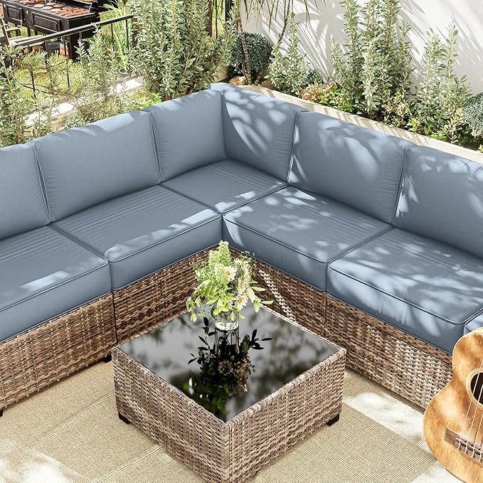 14 Pcs Outdoor Cushion Slipcovers Outdoor Patio Cushion Covers Replacement Waterproof with Zipper for Outdoor Furniture, Patio Sofa Couch 3 Sizes, Covers Only