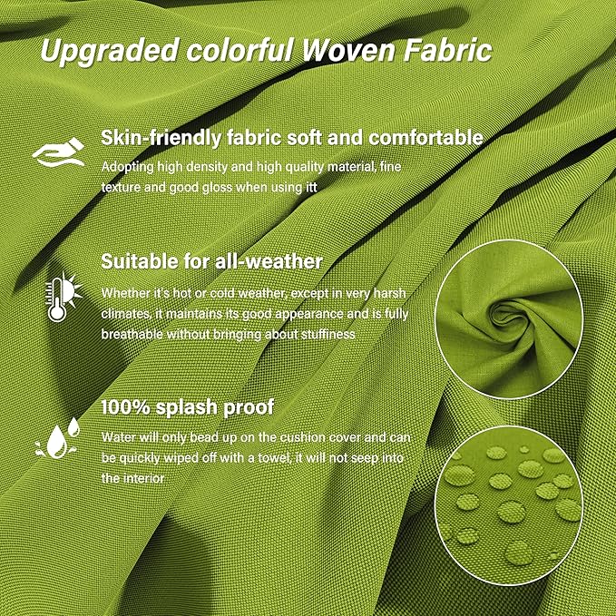 14 Pcs Outdoor Cushion Covers Patio Cushion Slipcovers Replacement Splash Proof with Zipper for Outdoor Furniture, Patio Sofa Couch 3 Sizes, Covers Only