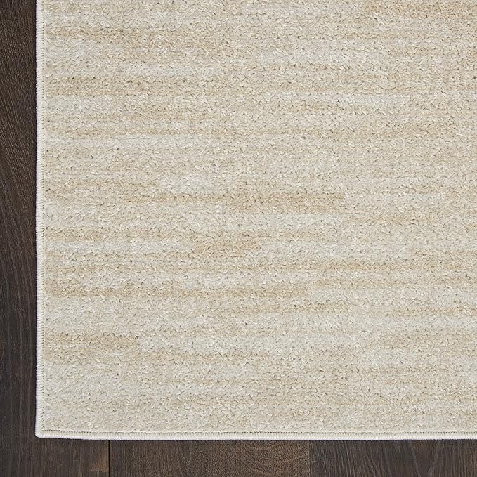 Nourison Essentials Indoor/Outdoor Ivory Beige 7' x 10' Area Rug, Easy Cleaning, Non Shedding, Bed Room, Living Room, Dining Room, Backyard, Deck, Patio (7x10)