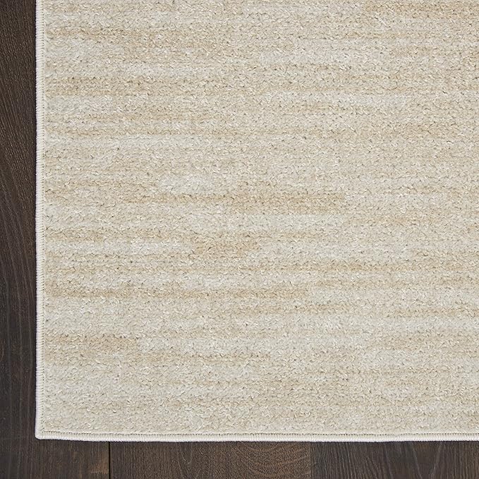 Nourison Home Essentials Indoor/Outdoor Ivory Beige 2'2" x 20 Area Rug, Easy Cleaning, Non Shedding, Bed Room, Living Room, Dining Room, Backyard, Deck, Patio (2x20)