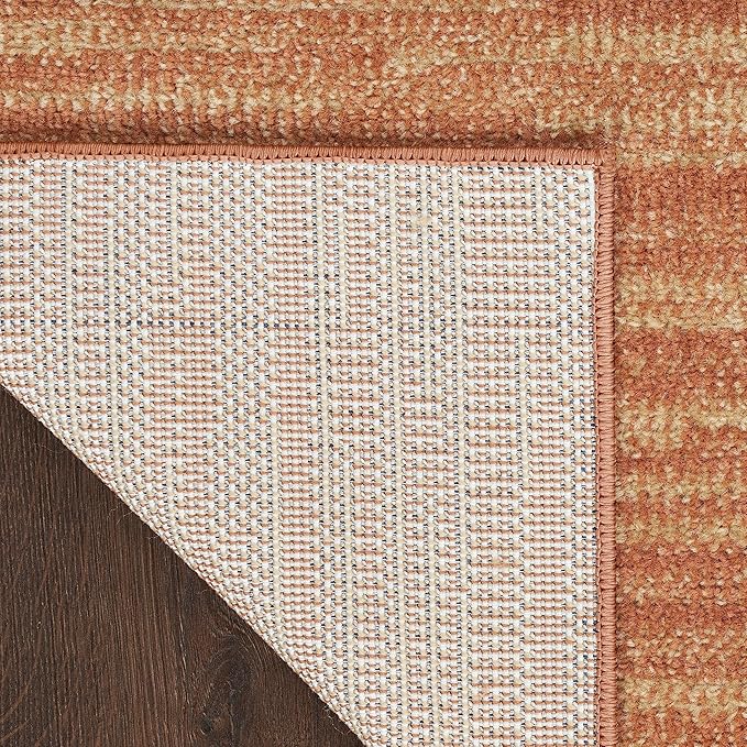 Nourison Home Essentials Indoor/Outdoor Rust 7' x 10' Area Rug, Easy Cleaning, Non Shedding, Bed Room, Living Room, Dining Room, Backyard, Deck, Patio (7x10)