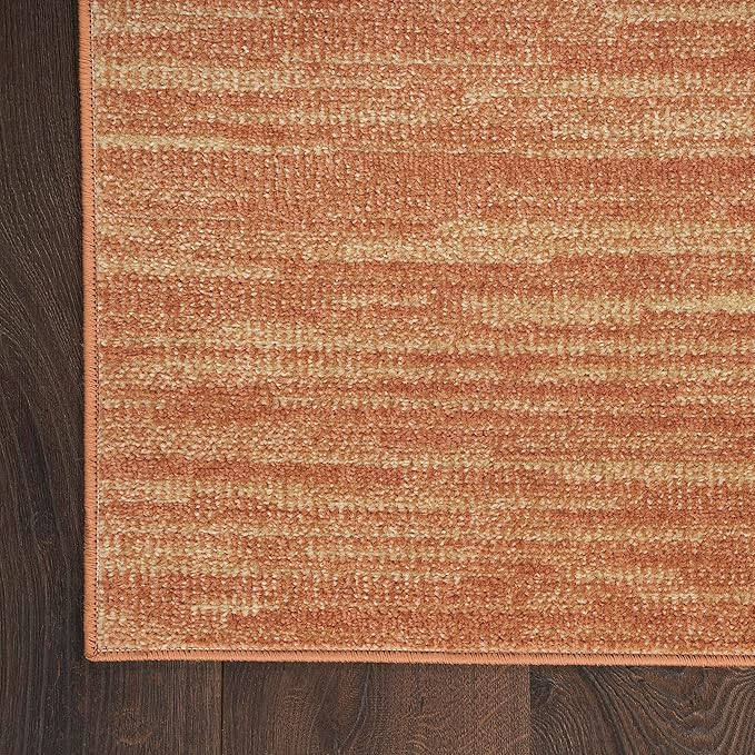 Nourison Home Essentials Indoor/Outdoor Rust 7' x 10' Area Rug, Easy Cleaning, Non Shedding, Bed Room, Living Room, Dining Room, Backyard, Deck, Patio (7x10)